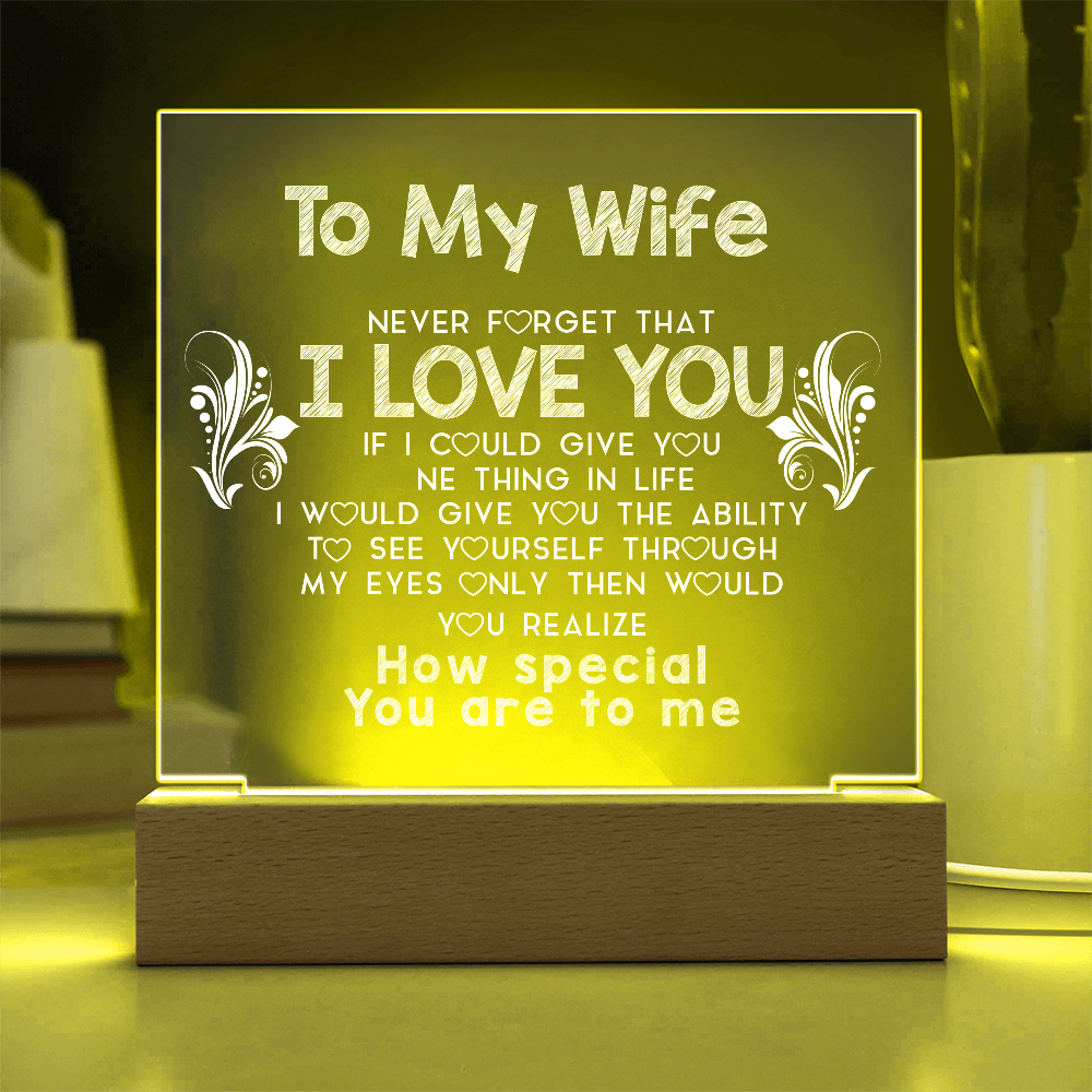 To My Wife | Square Acrylic Plaque